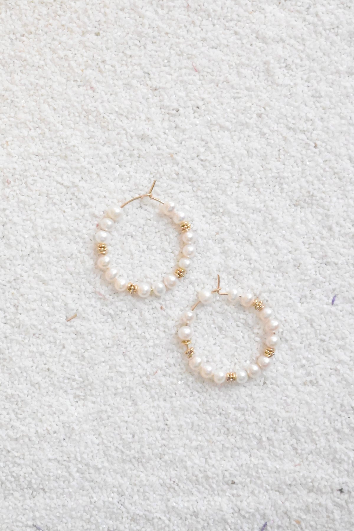 Boucles d'oreilles Créoles perles