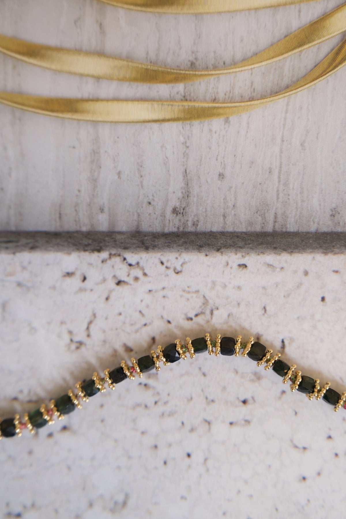 Bracelet pierres fines - Tourmaline verte