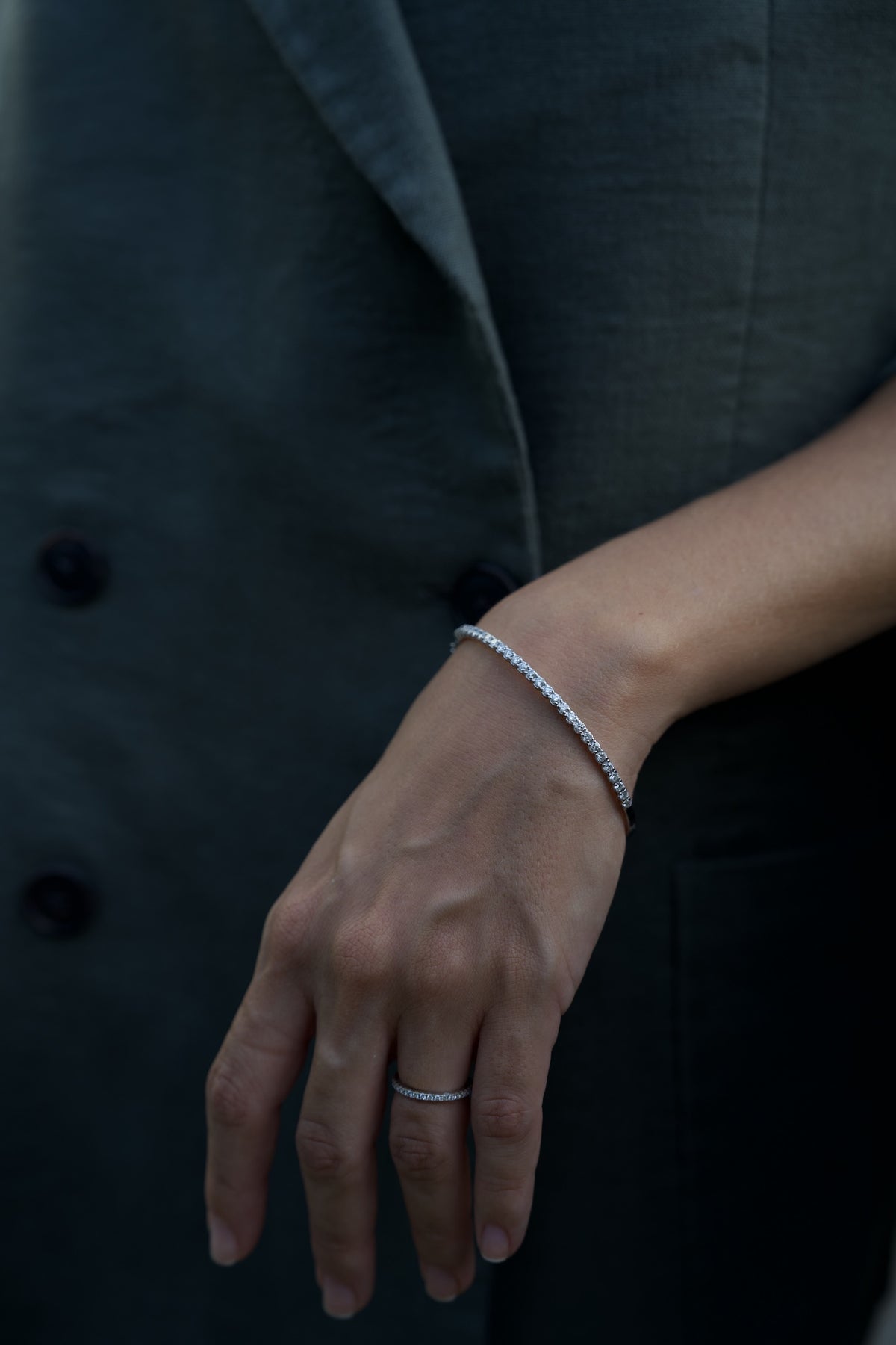 Bracelet tennis "rigide"
