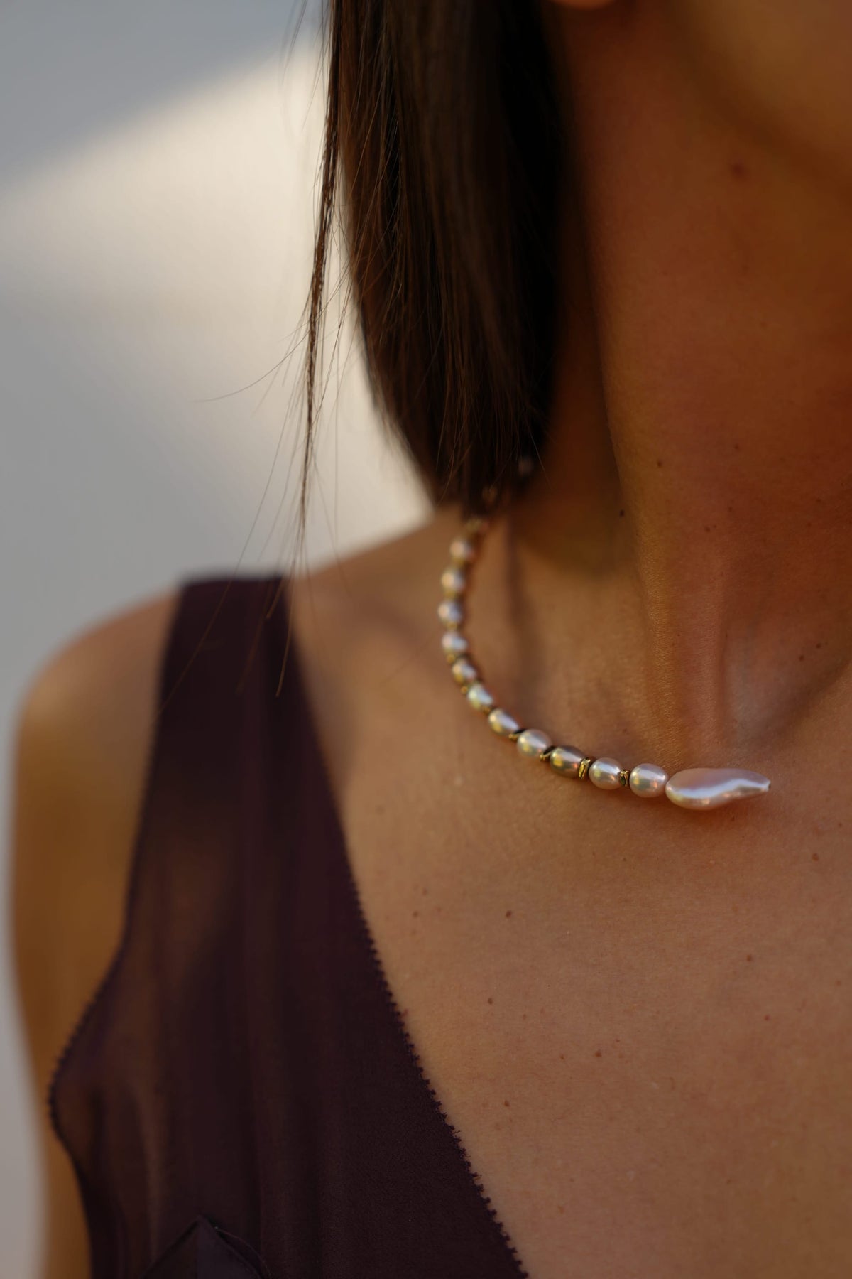 Collier Perles Keshi