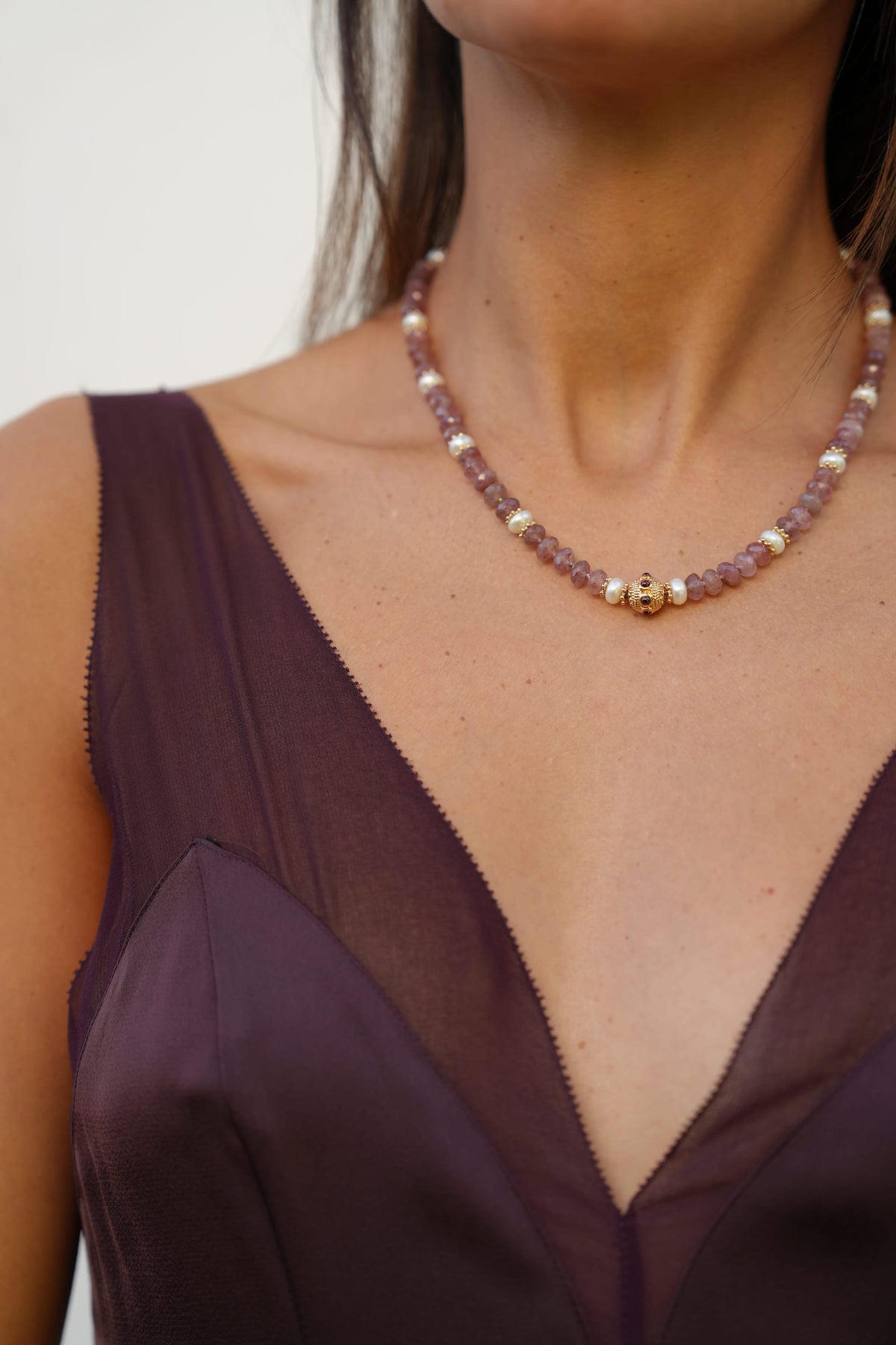 Collier Quartz Fraisier