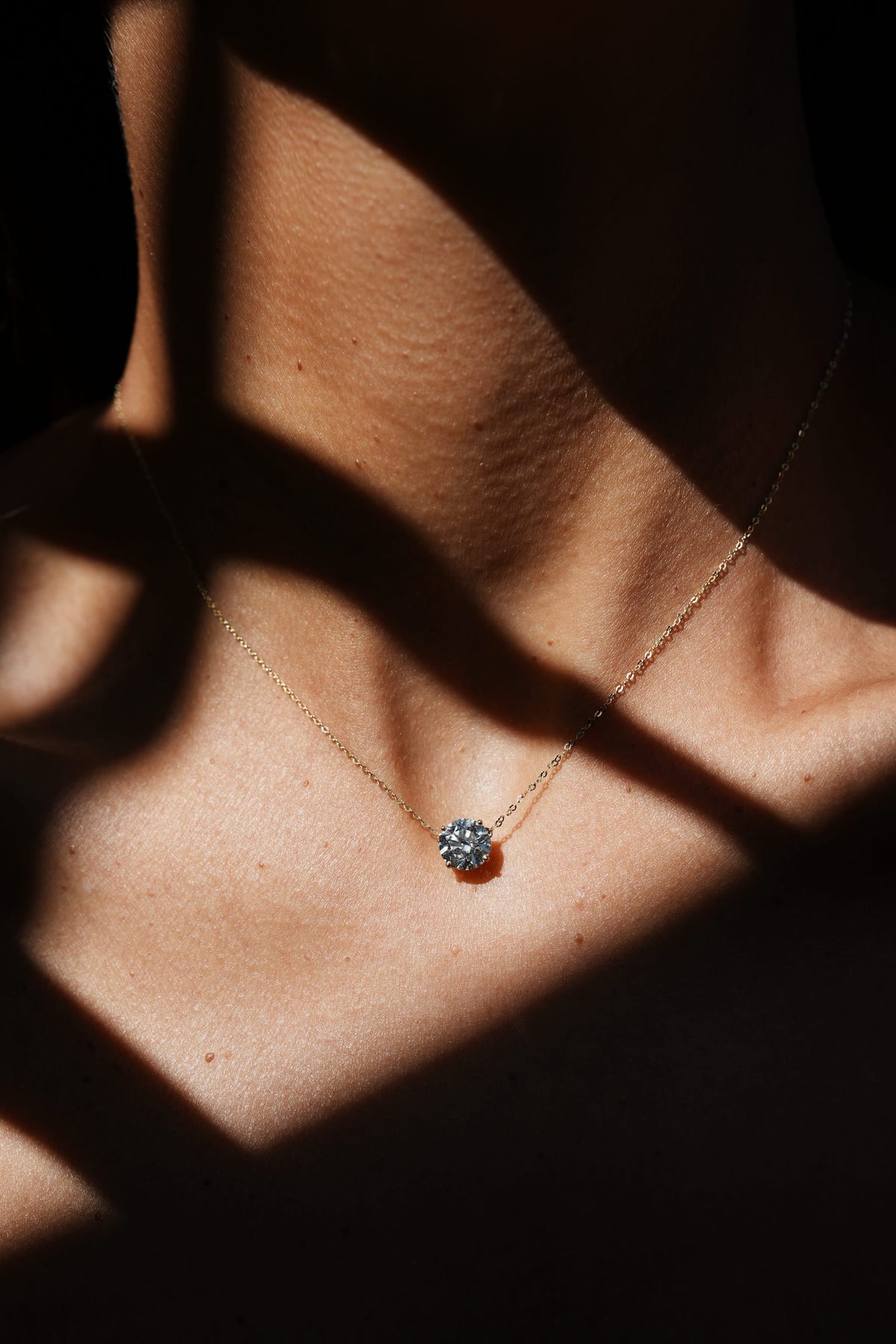 Collier diamant - Goutte d'eau