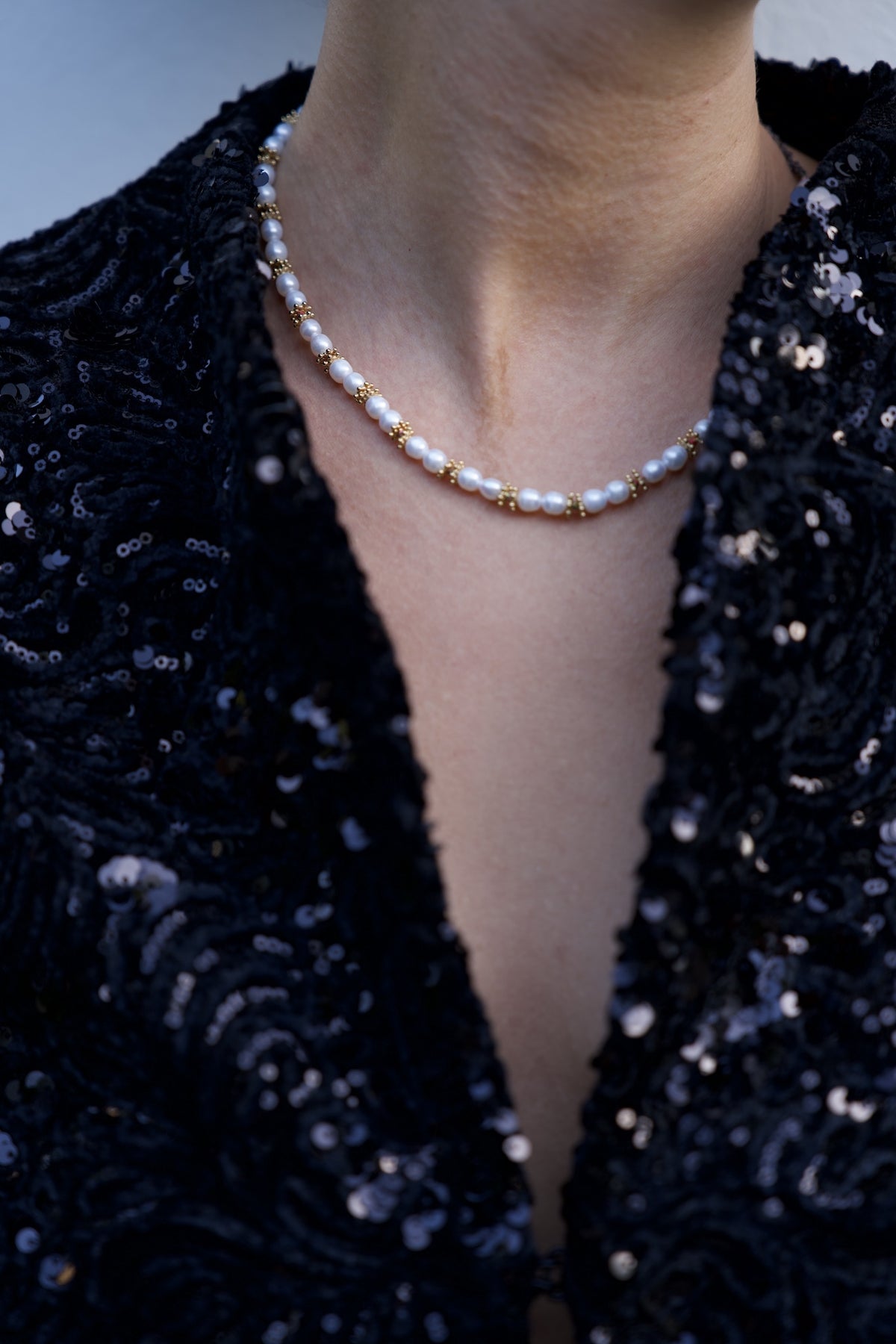 Collier perles - apprêts en vermeil